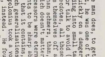 Photo of clipped typewriter text